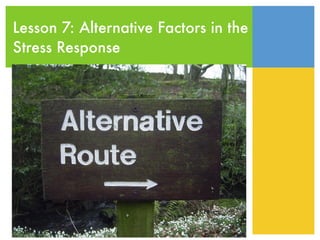 Lesson 7: Alternative Factors in the
Stress Response
 