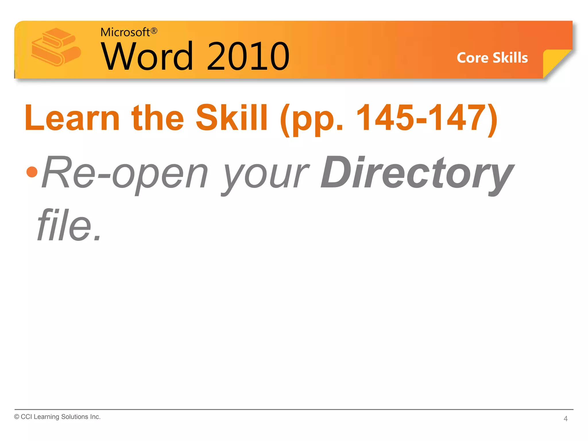 Word Lesson 7C PPT | PPT