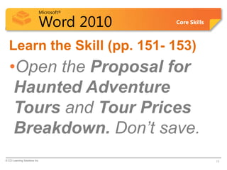 Word Lesson 7C PPT | PPT