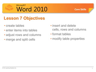 Word Lesson 7C PPT | PPT