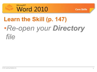 Word Lesson 7C PPT | PPTX