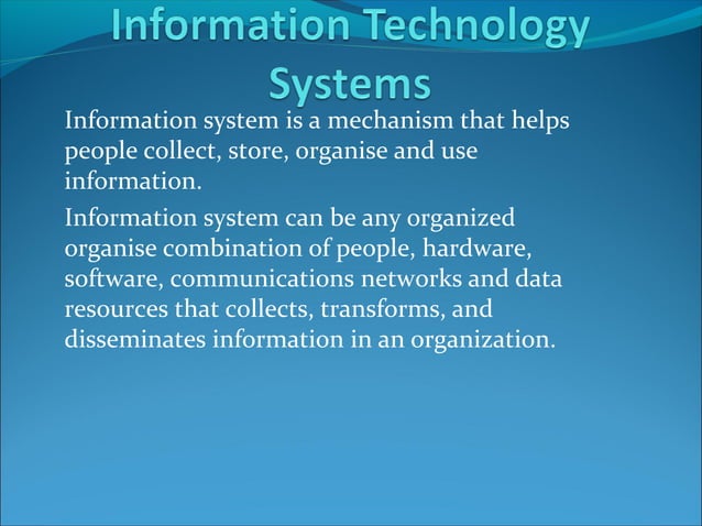 Lesson 7 information systems | PPT