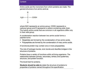 Lesson 7 protein structure review