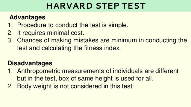 Harvard Step Test Results Chart