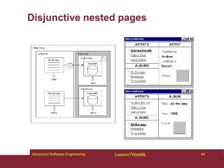 Disjunctive nested pages
44
Advanced Software Engineering Lesson7WebML
 