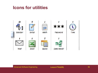 Icons for utilities
58
Advanced Software Engineering Lesson7WebML
 