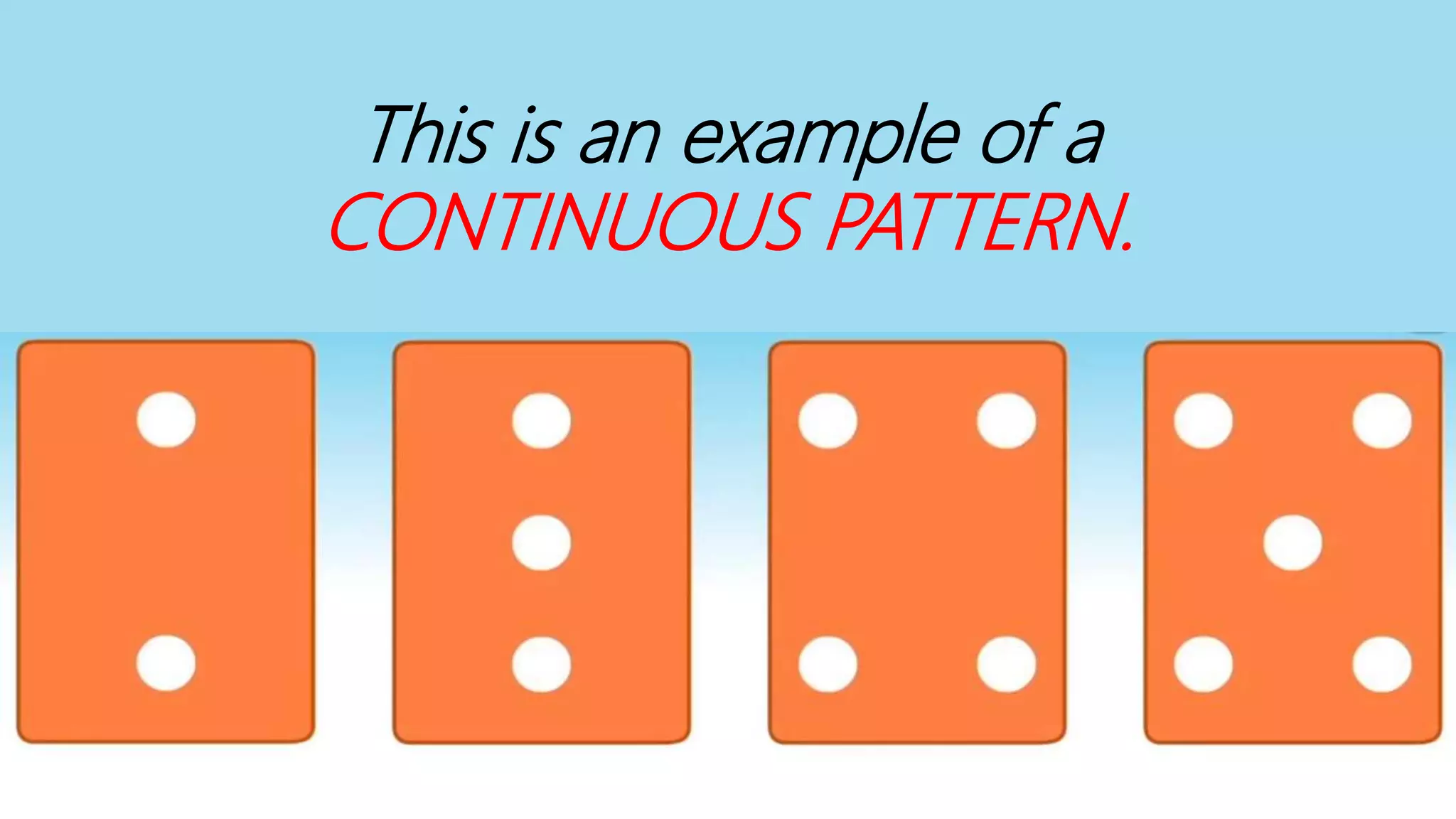 This is an example of a
CONTINUOUS PATTERN.