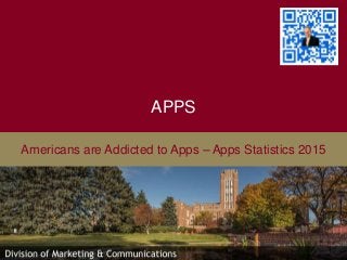 APPS
Americans are Addicted to Apps – Apps Statistics 2015
 