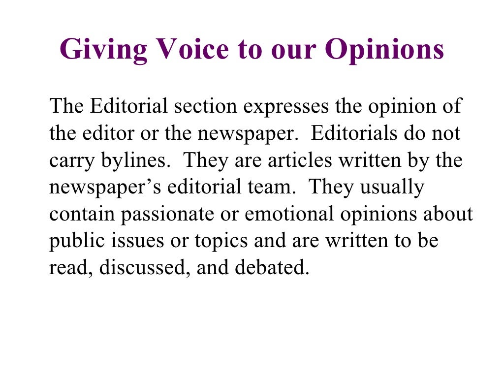 Lesson 8 editorials & opinion pieces student copy