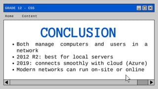 SHS CSS TOPIC: NETWORK OPERATING SYSTEMS | PDF