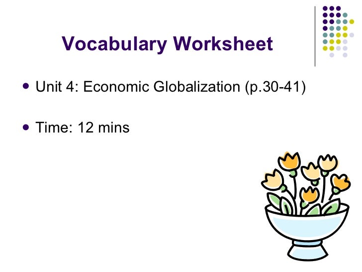 Lesson 8 - Revision Exercise & Vocab Worksheet (answers)