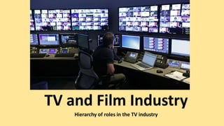 TV and Film Industry
Hierarchy of roles in the TV industry
 