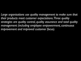 Lesson 8 the management of quality | PDF