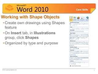 Word Lesson 8B Shapes | PPTX