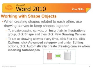 Word Lesson 8B Shapes | PPTX