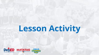 Lesson Activity
 