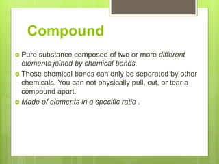 Lesson 8 element vs compound | PPT