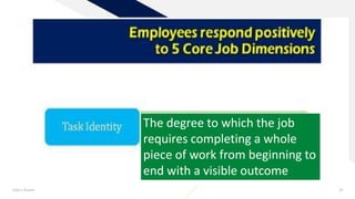 Add a footer 41
The degree to which the job
requires completing a whole
piece of work from beginning to
end with a visible outcome
 