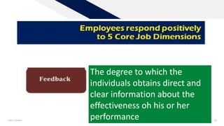 Add a footer 44
The degree to which the
individuals obtains direct and
clear information about the
effectiveness oh his or her
performance
 