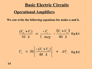 Comprehensive Introduction to Operational Amplifiers in Basic Electric ...