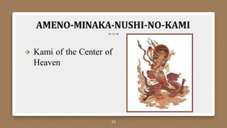 AMENO-MINAKA-NUSHI-NO-KAMI
⬗ Kami of the Center of
Heaven
15
 