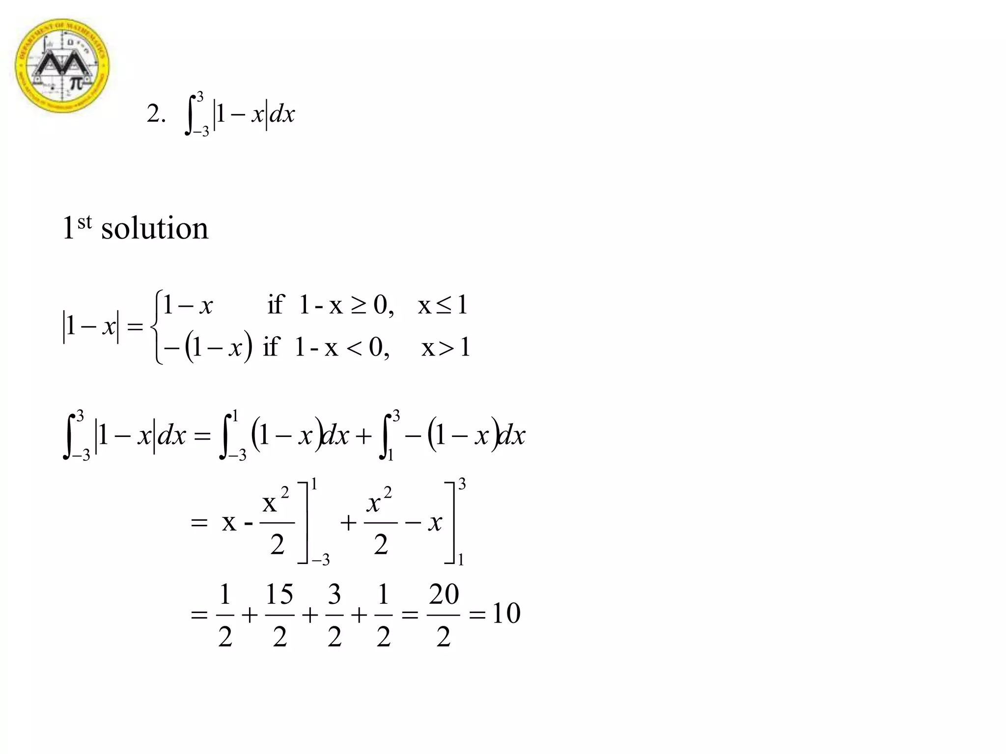 Lesson 8 the definite integrals | PPTX | Geography | Science