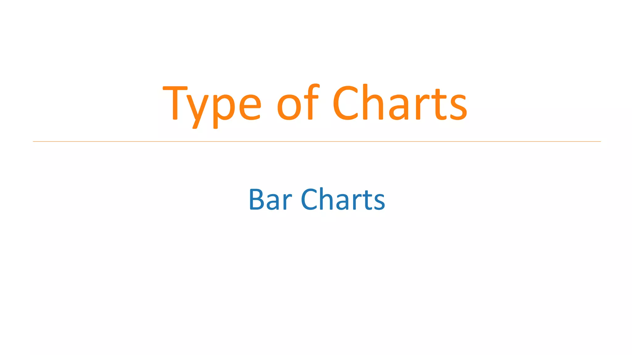 Type of Charts
Bar Charts
 