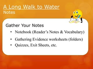 A Long Walk to Water - Lssn 9 | PPTX