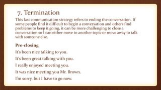 Termination Example Conversation Lesson 9 | PPTX