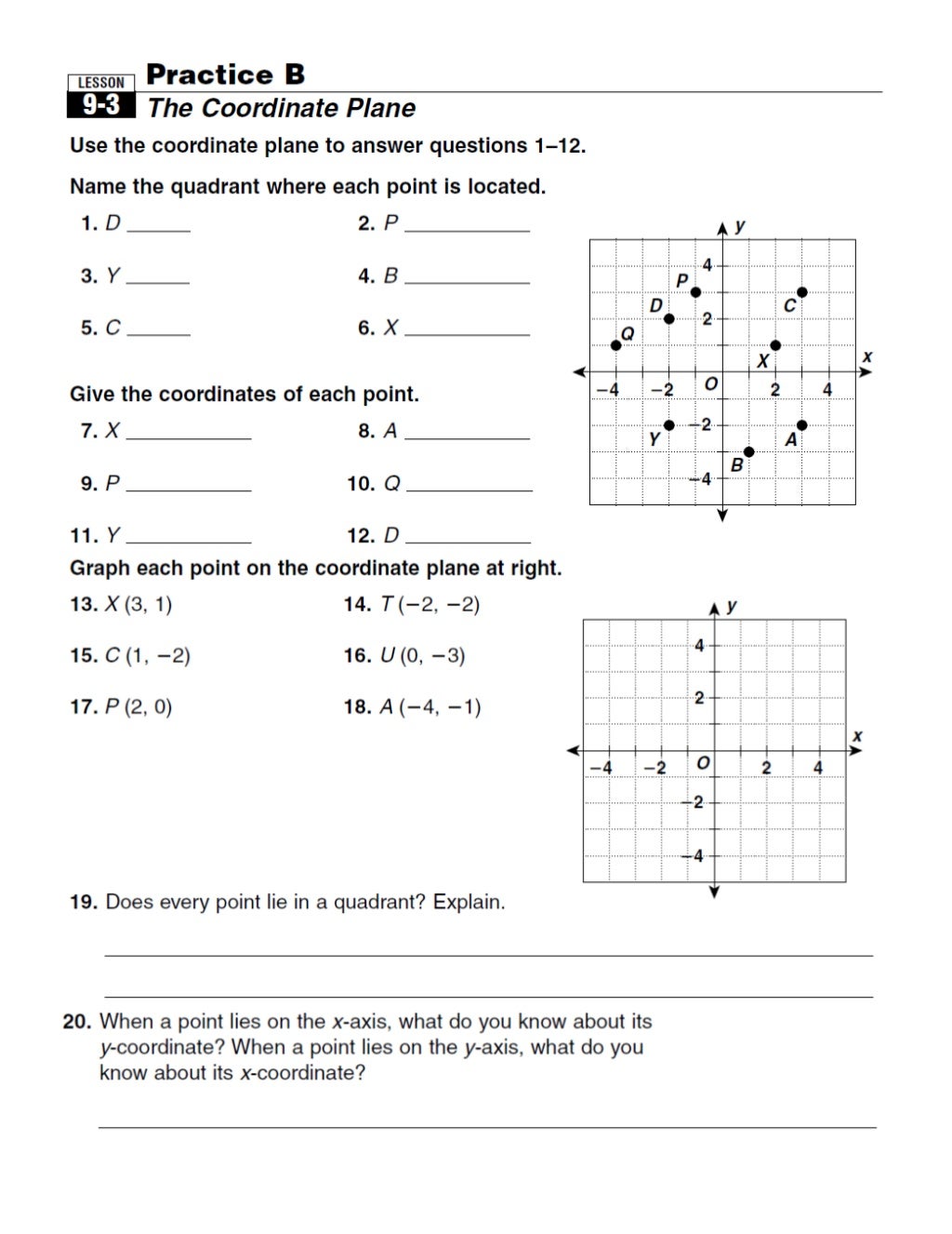 Lesson 9 3 coordinate plane