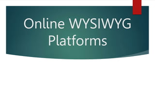 EmpTech Lesson 9-Web Page Design Using Templates and online WYSIWYG ...