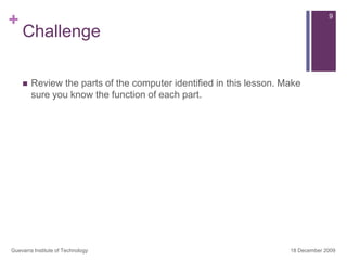 Lesson 9 What Is Inside The Laptop Computer | PPTX