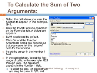 Lesson9 Working With Basic Functions | PPTX