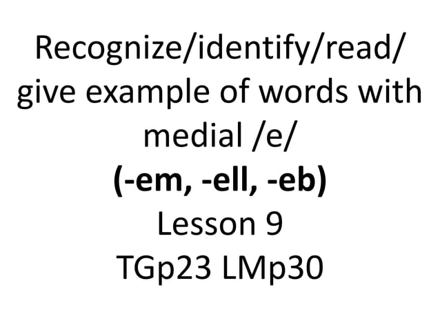 Lesson 9 eb ell em | PPTX