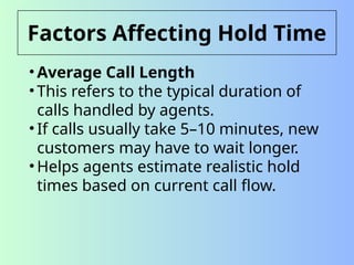 Lesson 9 Hold Process Contact Center Services Grade 10 | PPTX