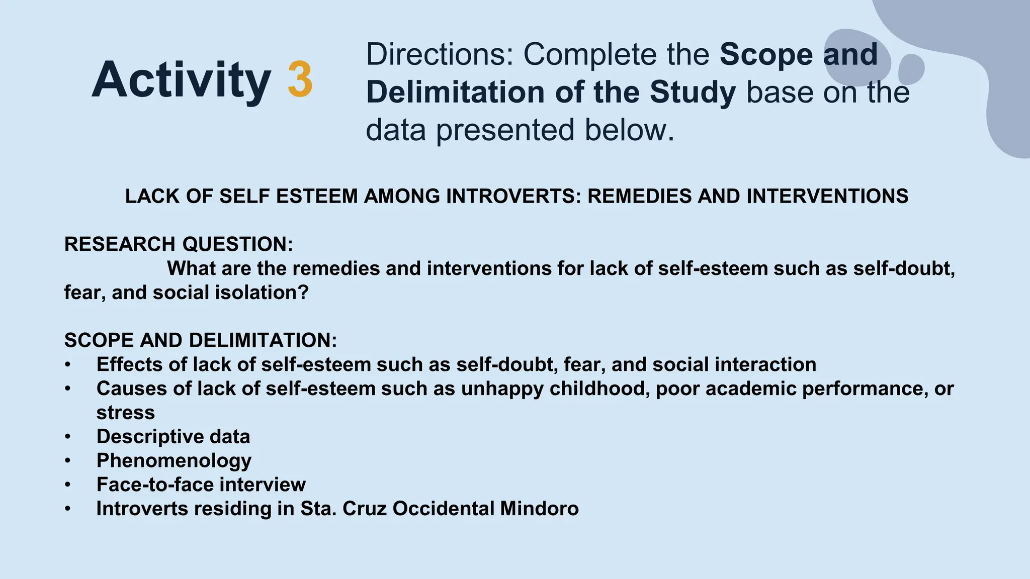 Practical Research 1 Lesson 9 Scope and delimitation.pptx
