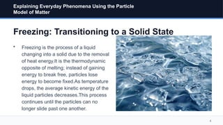 Explaining Everyday Phenomena Through the Particle Model of Matter ...