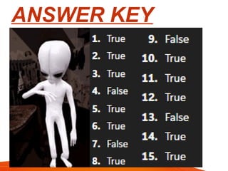 ANSWER KEY
 