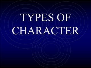 TYPES OF
CHARACTER
 