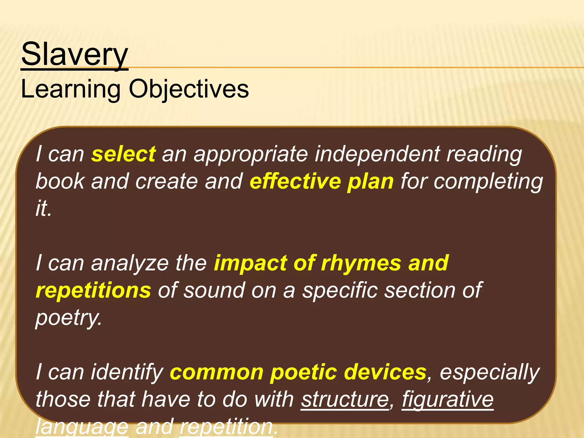 Slavery Module: Lesson eleven | PPTX