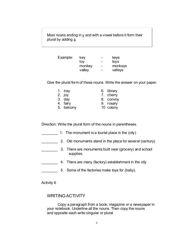 lesson exemplars in english just for fun plural form of knife