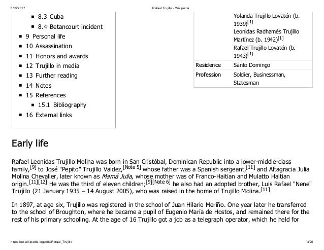 Lesson From Dominican Dictator Rafael Trujillo Lesson From Dominican Dictator Rafael Trujillo