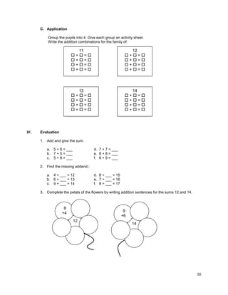 Lesson guide. elementary mathematics grade 1 | PDF