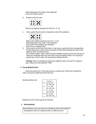 Lesson guide. elementary mathematics grade 1 | PDF