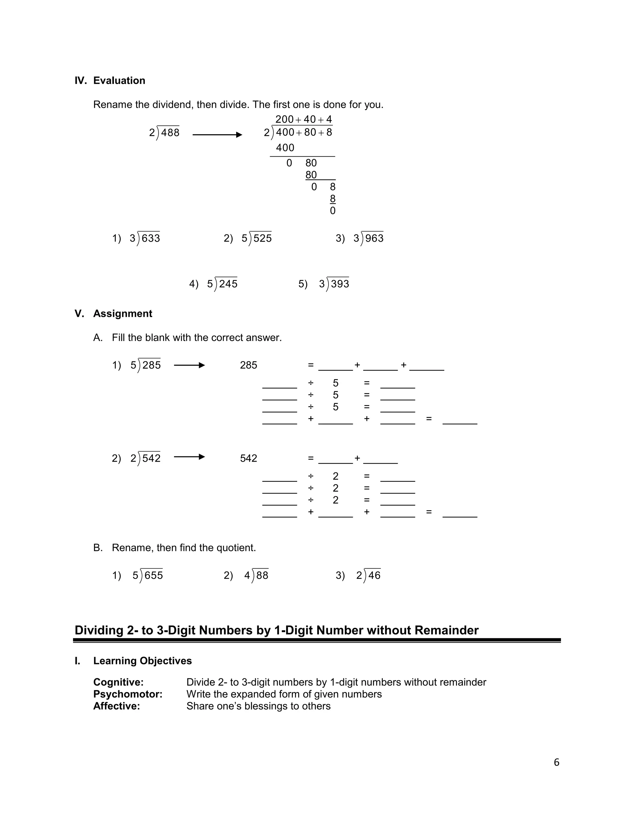 Lesson guide gr. 3 chapter i -division v1.0 | PDF