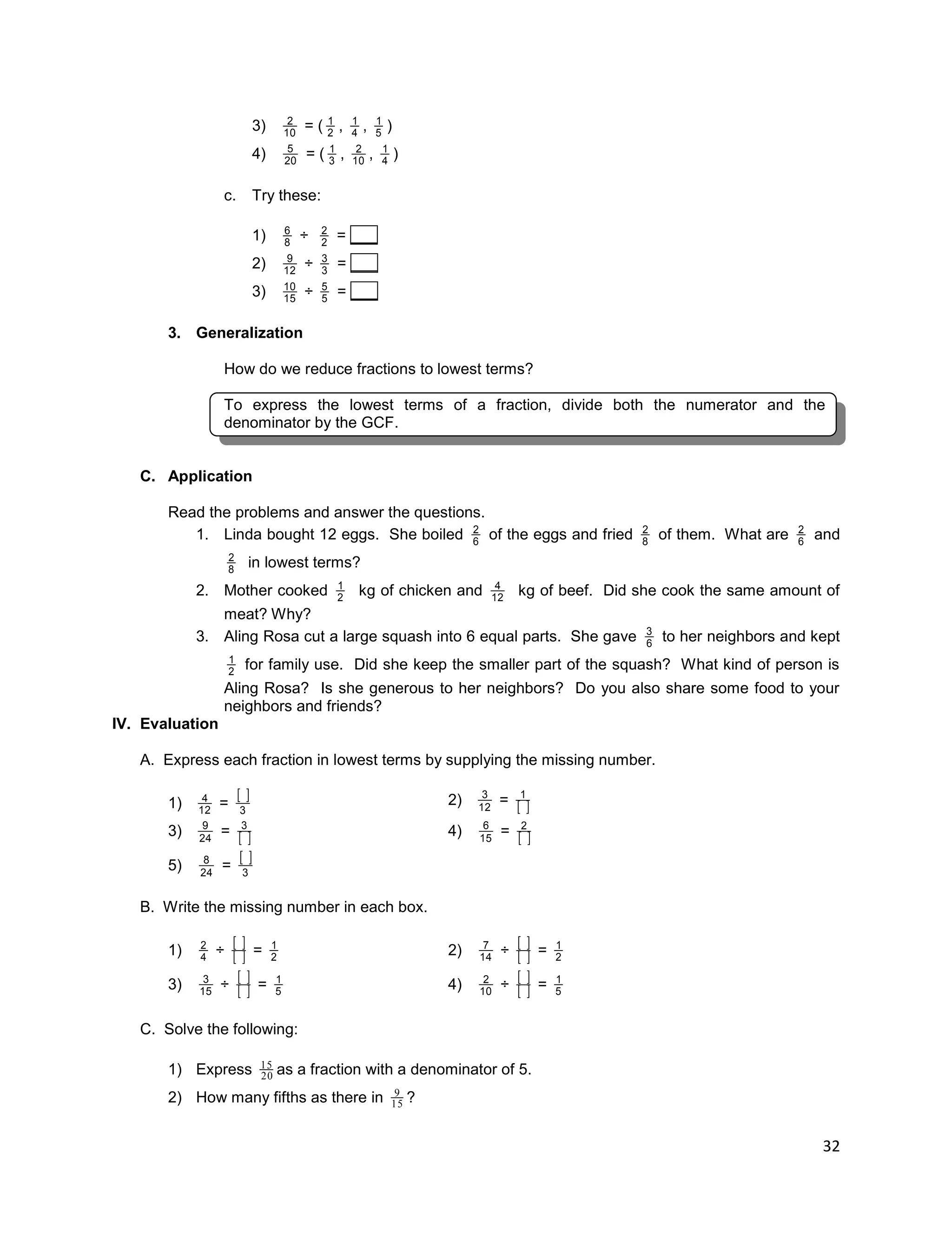 Lesson guide gr. 3 chapter ii -rational numbers, fractions v1.0 | PDF