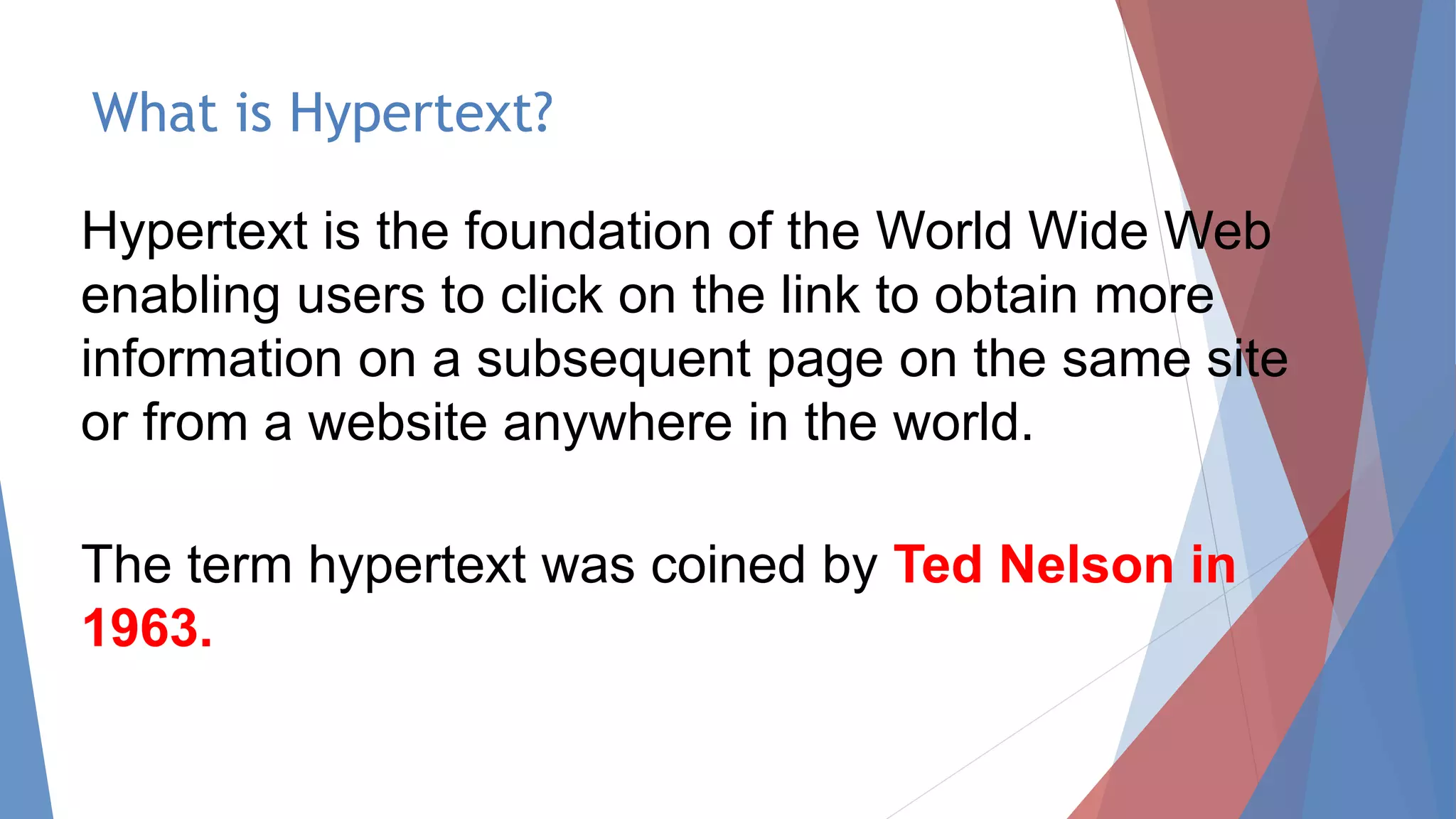 Lesson hypertext and intertext PPT