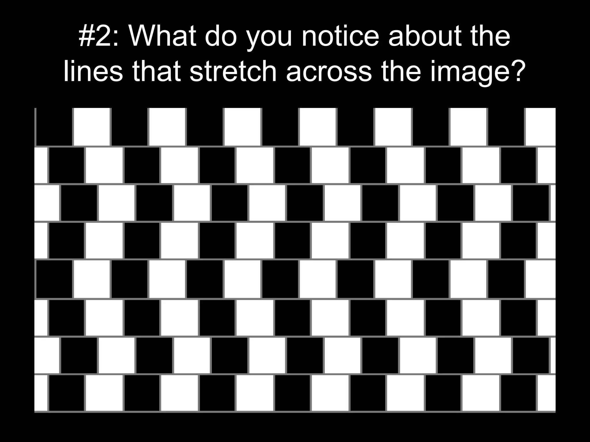 #2: What do you notice about the
lines that stretch across the image?
 