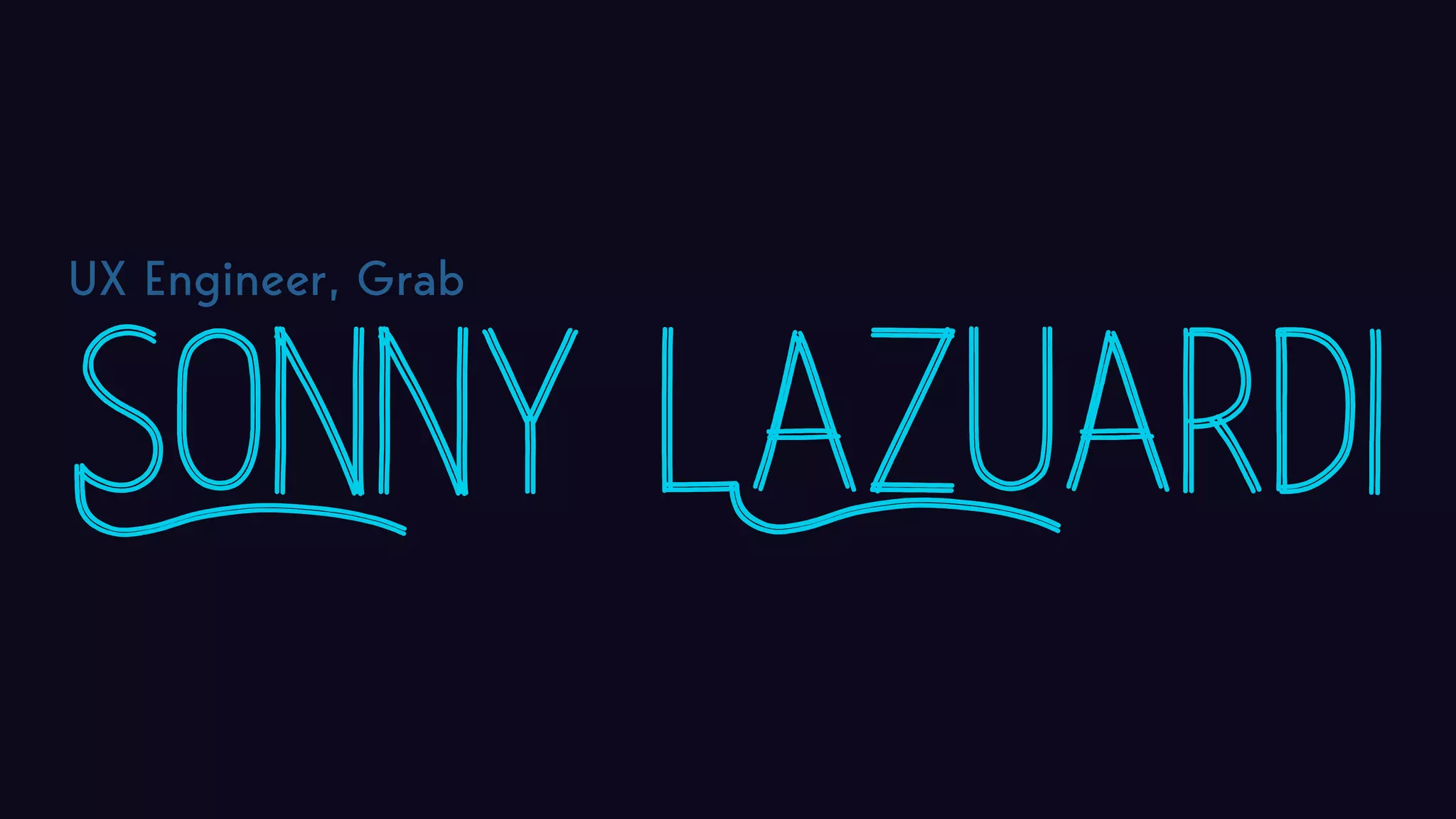 Sonny Lazuardi UX Engineer, Grab 
