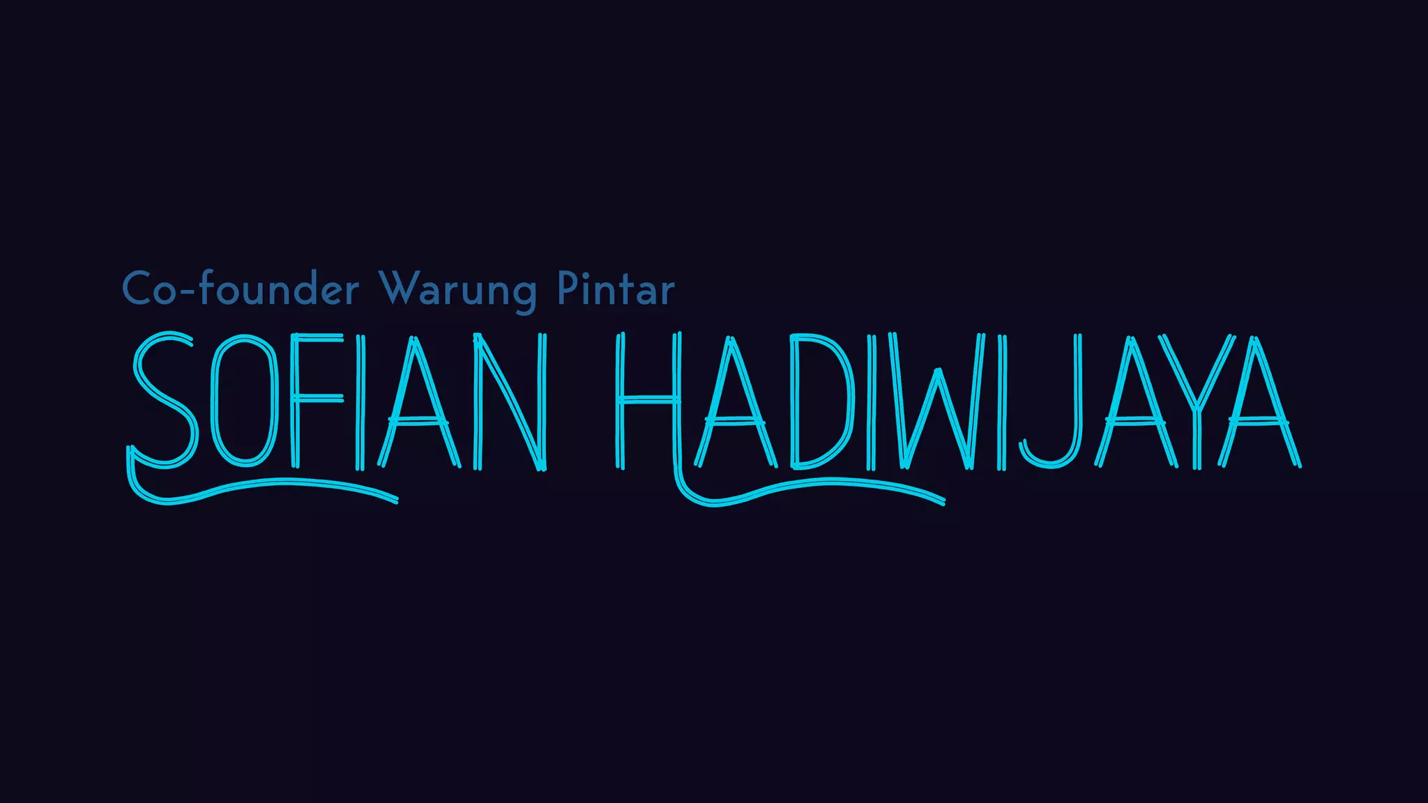 Sofian Hadiwijaya Co-founder Warung Pintar 